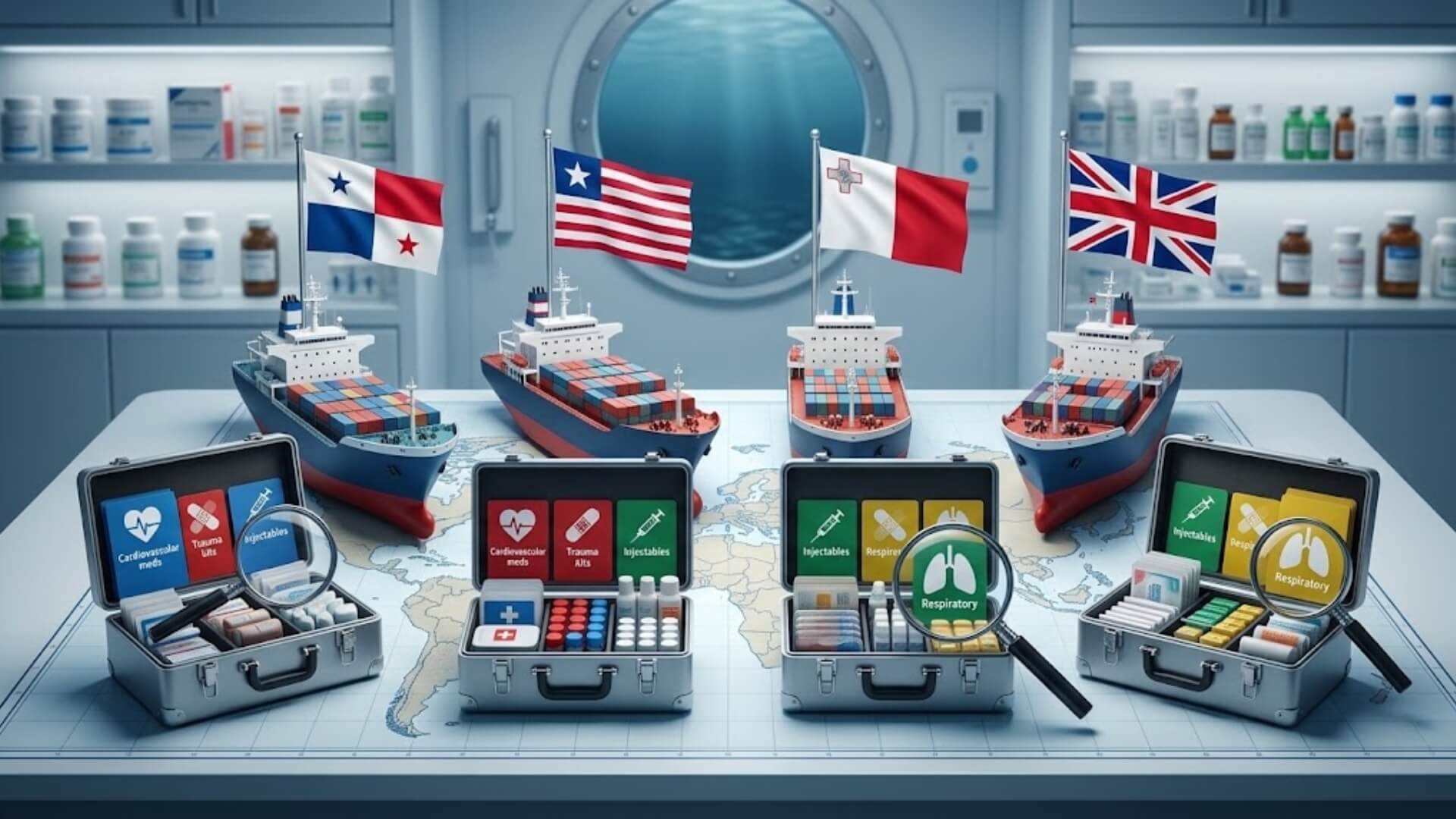 Ship medicine chest requirements by flag state, compared | Discovery Health MD
