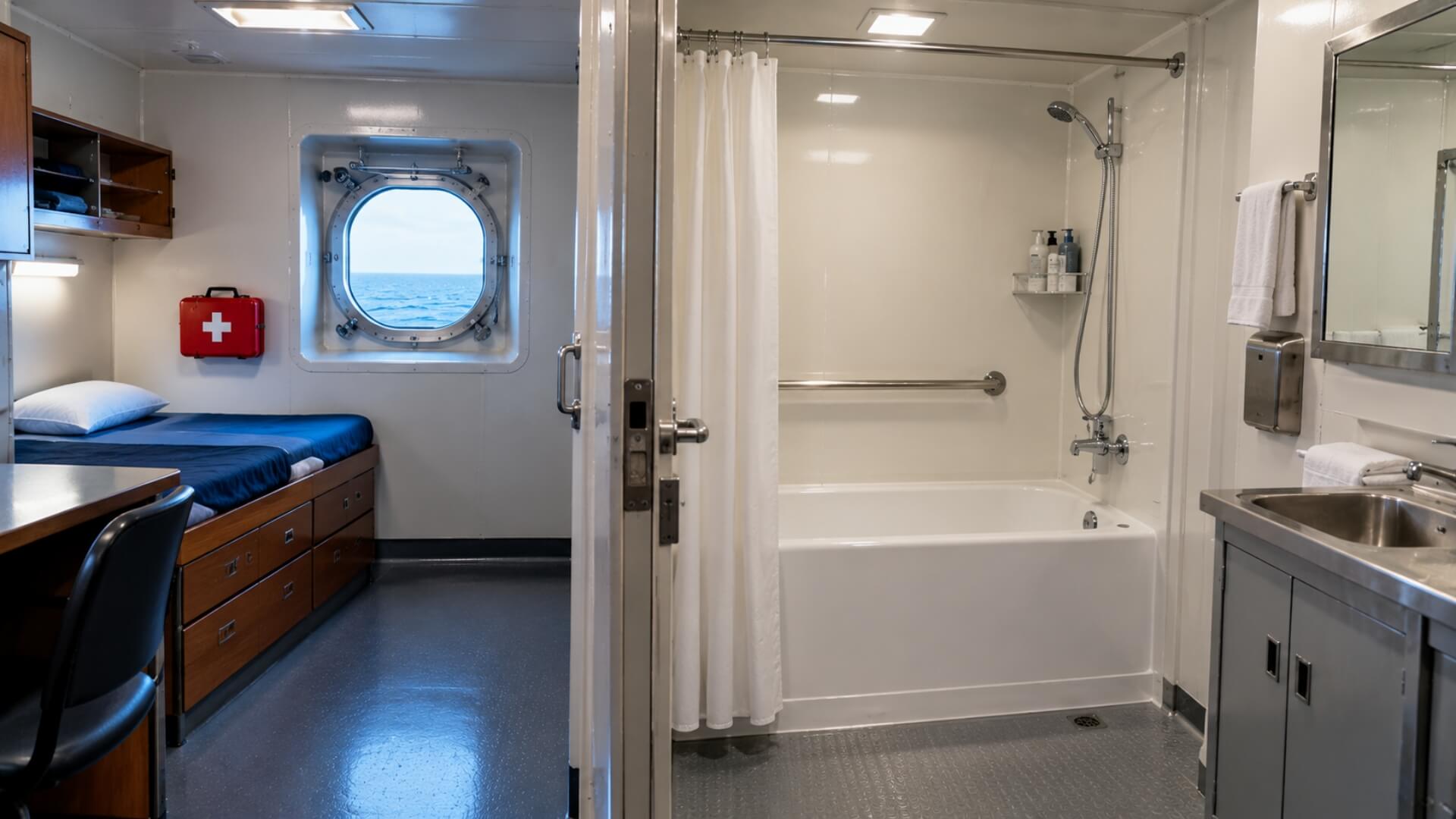 The US tank vessel rulebook has one medical requirement, and it is a room with a bathtub | Discovery Health MD