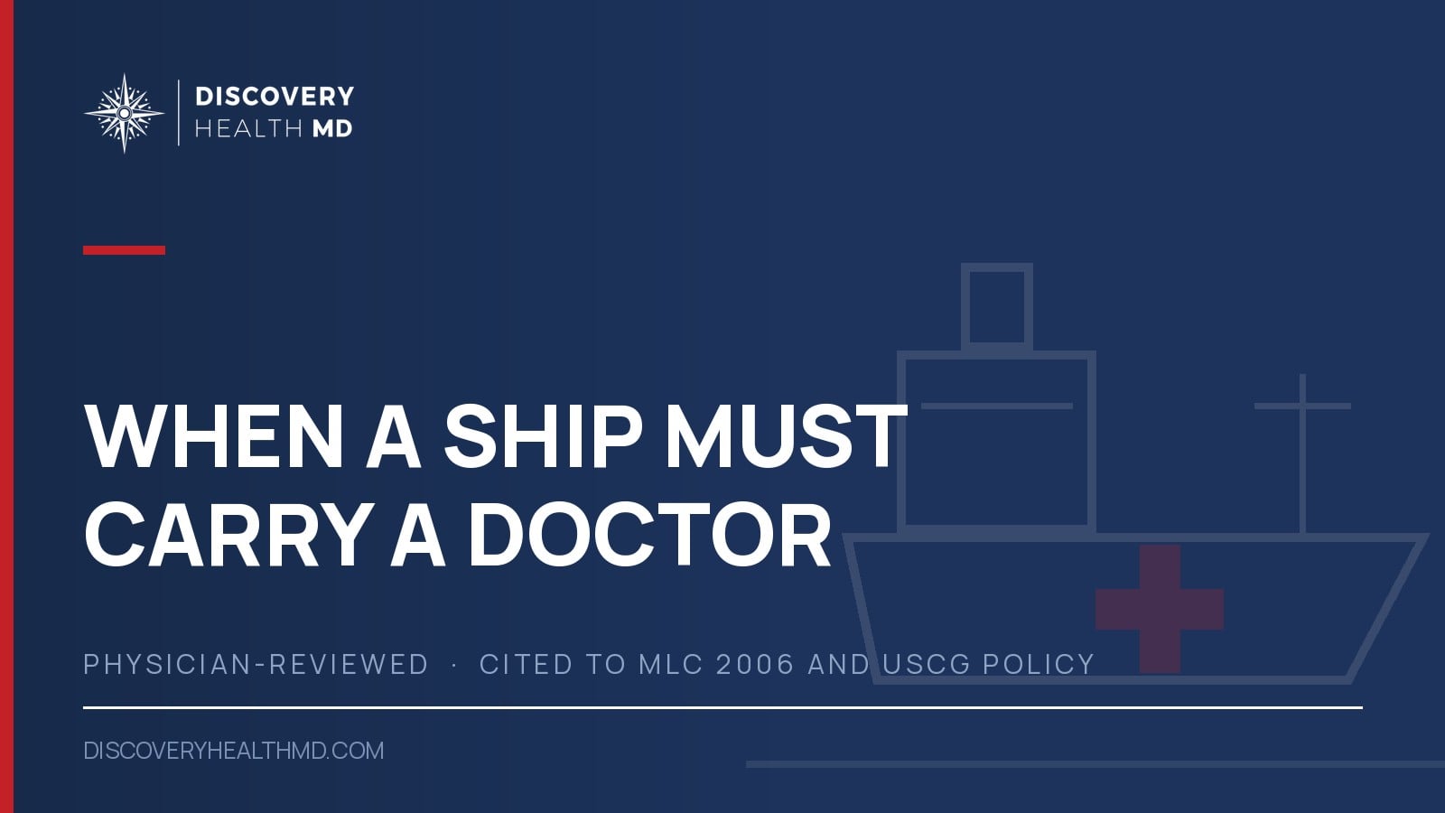 When a ship must carry a doctor | Discovery Health MD